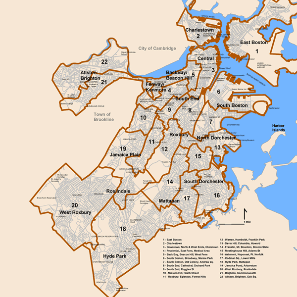 Boston Ward And Precinct Map