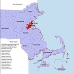 Counties, Cities and Towns in Eastern Massachusetts